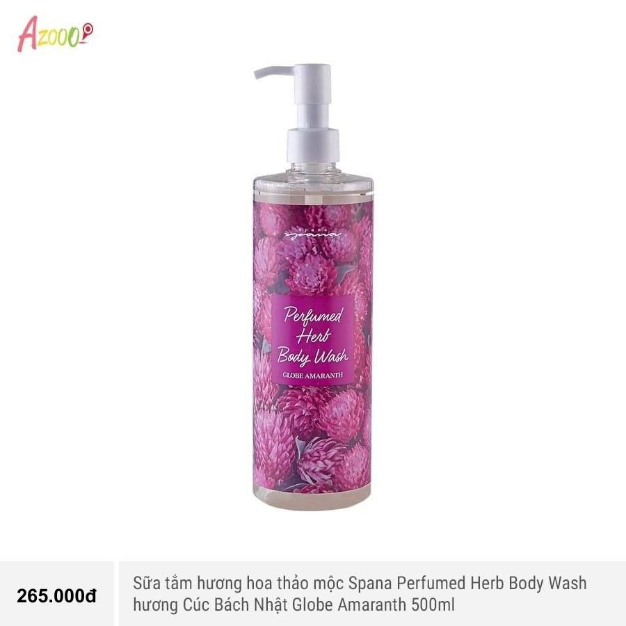 Sữa tắm hương hoa thảo mộc Spana Perfumed Herb Body Wash hương Cúc Bách Nhật Globe Amaranth 500ml