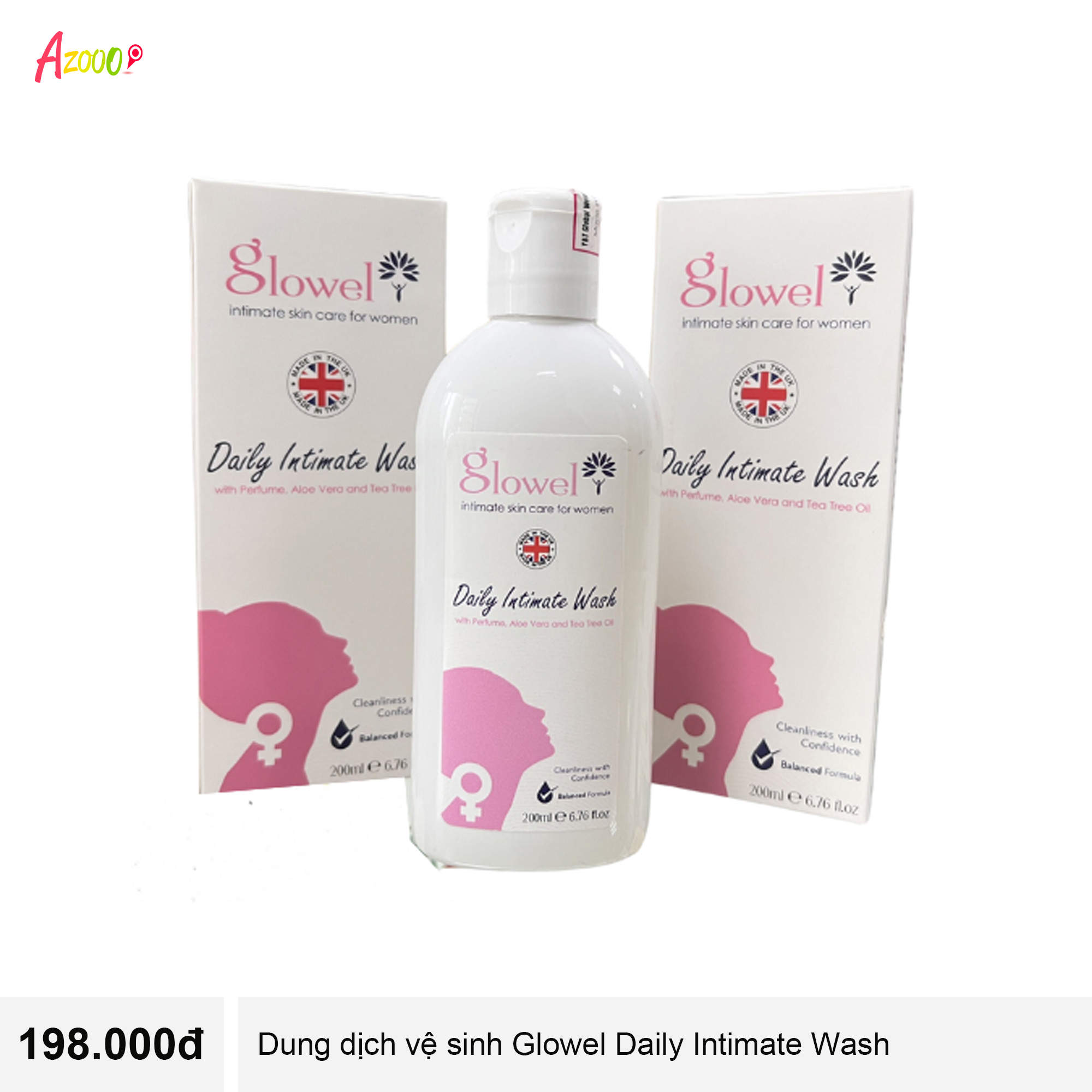 Dung dịch vệ sinh Glowel Daily Intimate Wash 200ml