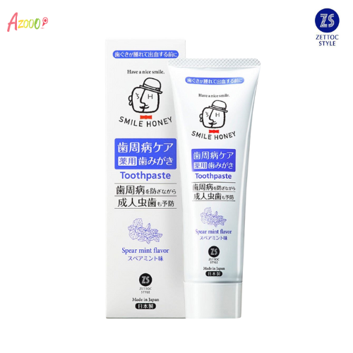 Kem đánh răng cho hơi thở thơm cmát Zettoc Smile Honey  120g