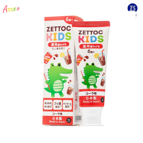 Kem đánh răng trẻ em từ 6 tuổi Zettoc Kids Toothpaste Cola 70g