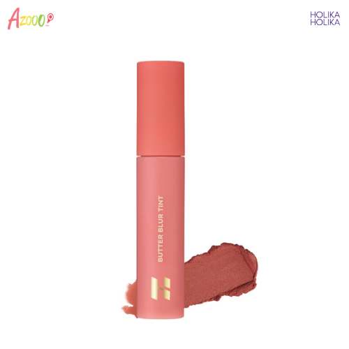 Son kem lì mờ vân môi Holika Holika Butter Blur Tint màu 04 Rose 4g