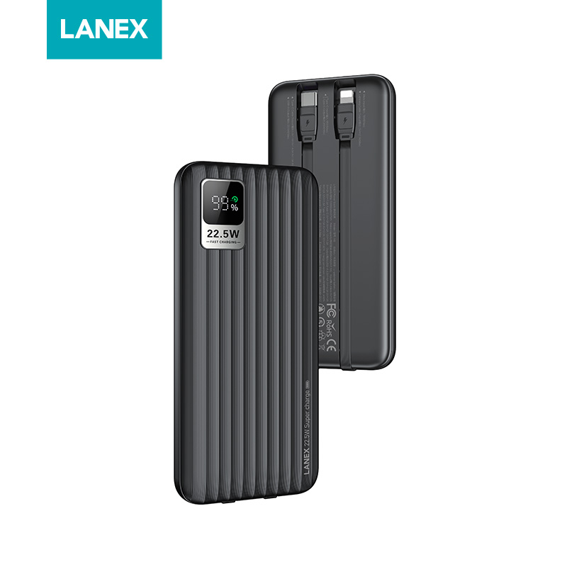 Pin Dự Phòng Lanex N8 2 In 1 1 Type C 22.5W + PD 20W 10000mAh Màn