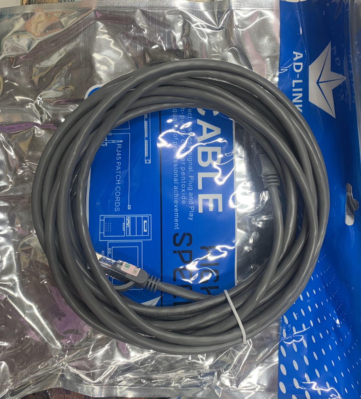 Cáp mạng Cat 5 AD Link  dài 1M 3M 5M 10M 20M 30M 40M màu xám