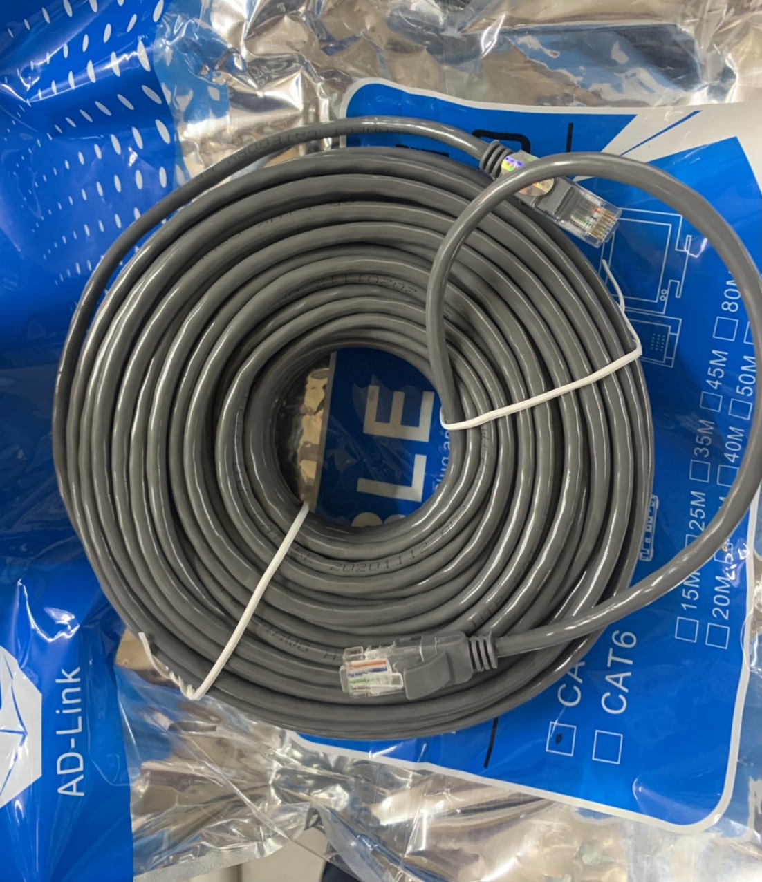 Cáp mạng Cat 5 AD Link  dài 1M 3M 5M 10M 20M 30M 40M màu xám