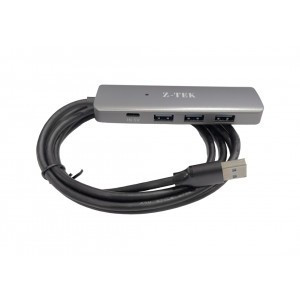Bộ chia Hub USB 4 cổng USB 3.0 + Sạc Type C Ztek ZY453 dài 0.5m 1m 1.5m