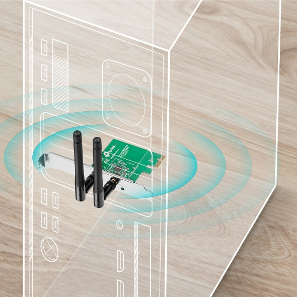 Card mạng không dây PCI Express TPLink TL WN881ND 300Mbps