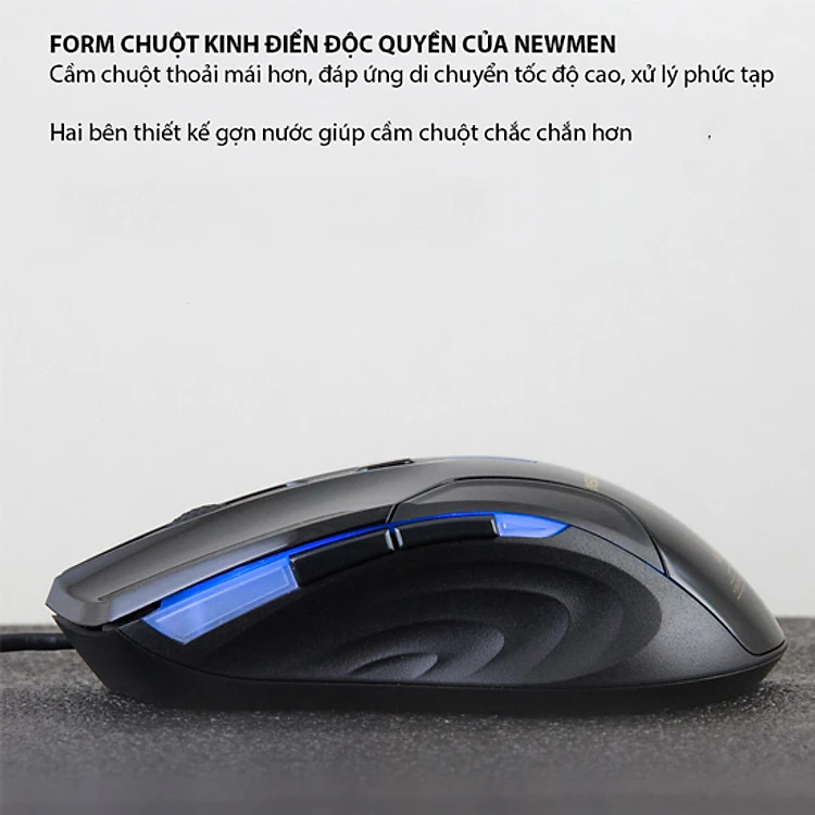Chuột máy tính có dây Gaming Newmen N5000S (LED, Silent switch )- Hàng chính hãng