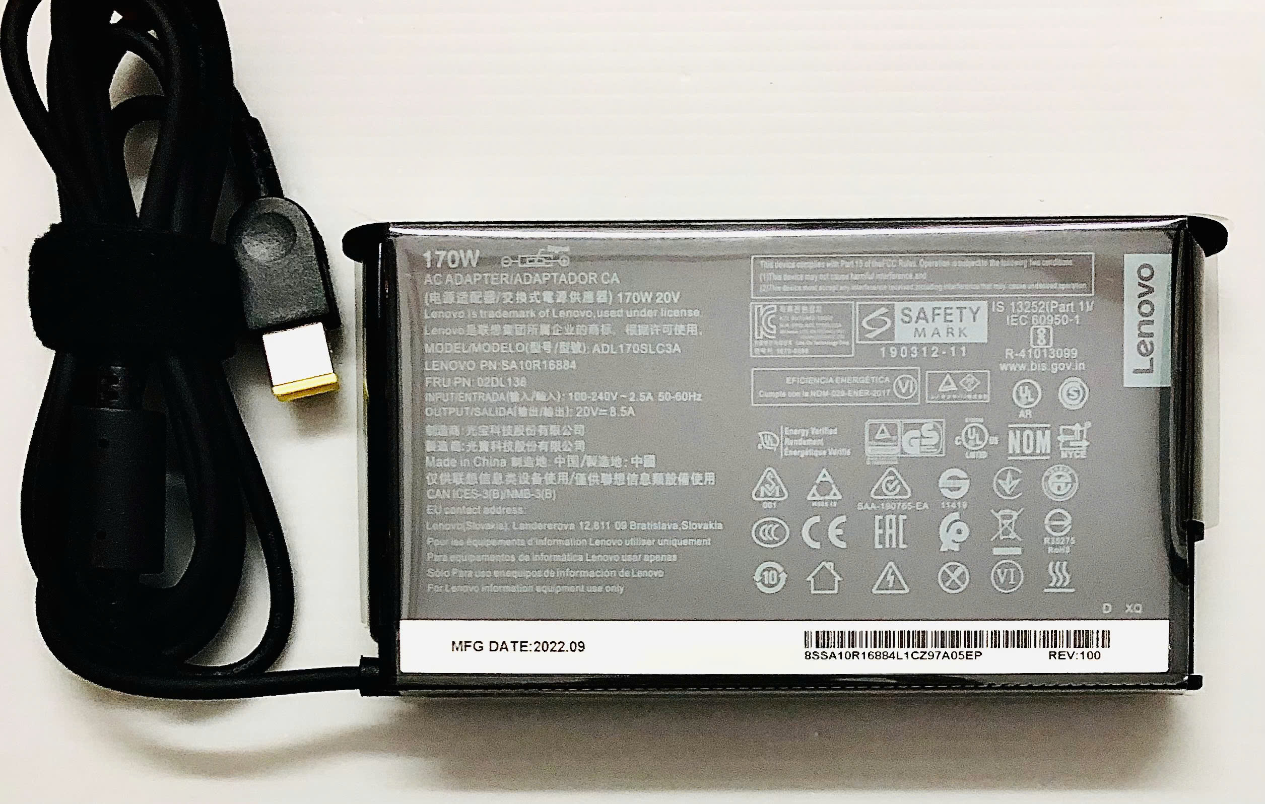 Sạc Lenovo 20V- 11.5A 230W dùng cho máy Lenovo Legion Y7000 Y7000P Y9000K Y520 Y520-15 R720 Y92 ThinkPad ADL230NLC3A ADL230SCC3A ADL230NDC3A