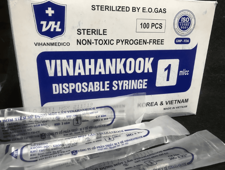 Bơm tiêm sử dụng một lần Vinahankook (1ml - 3ml - 5ml- 10ml-20ml-50ml)