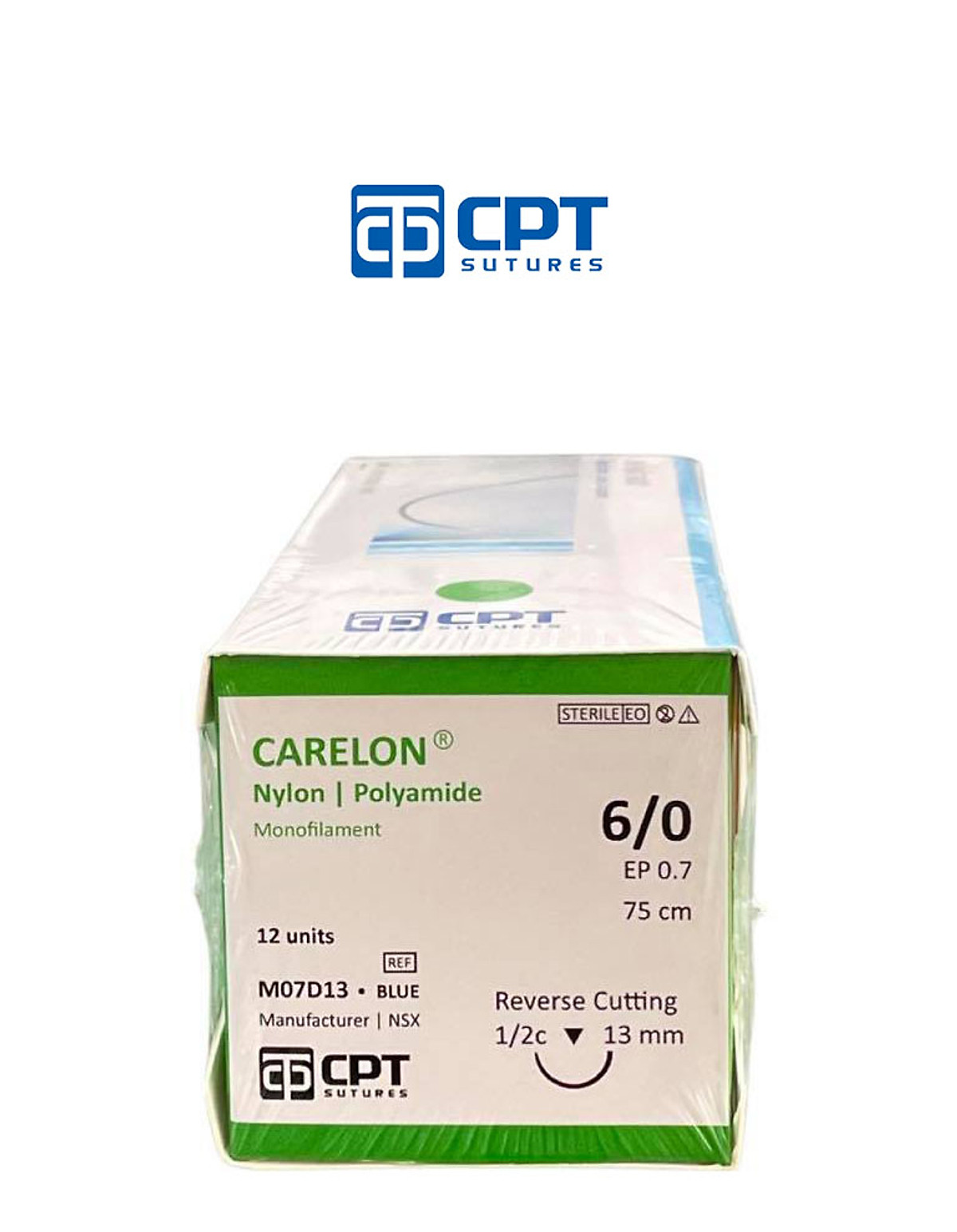 Chỉ Phẫu Thuật Không Tiêu CPT CARELON Nylon – Polyamide Số 6/0 M07D13