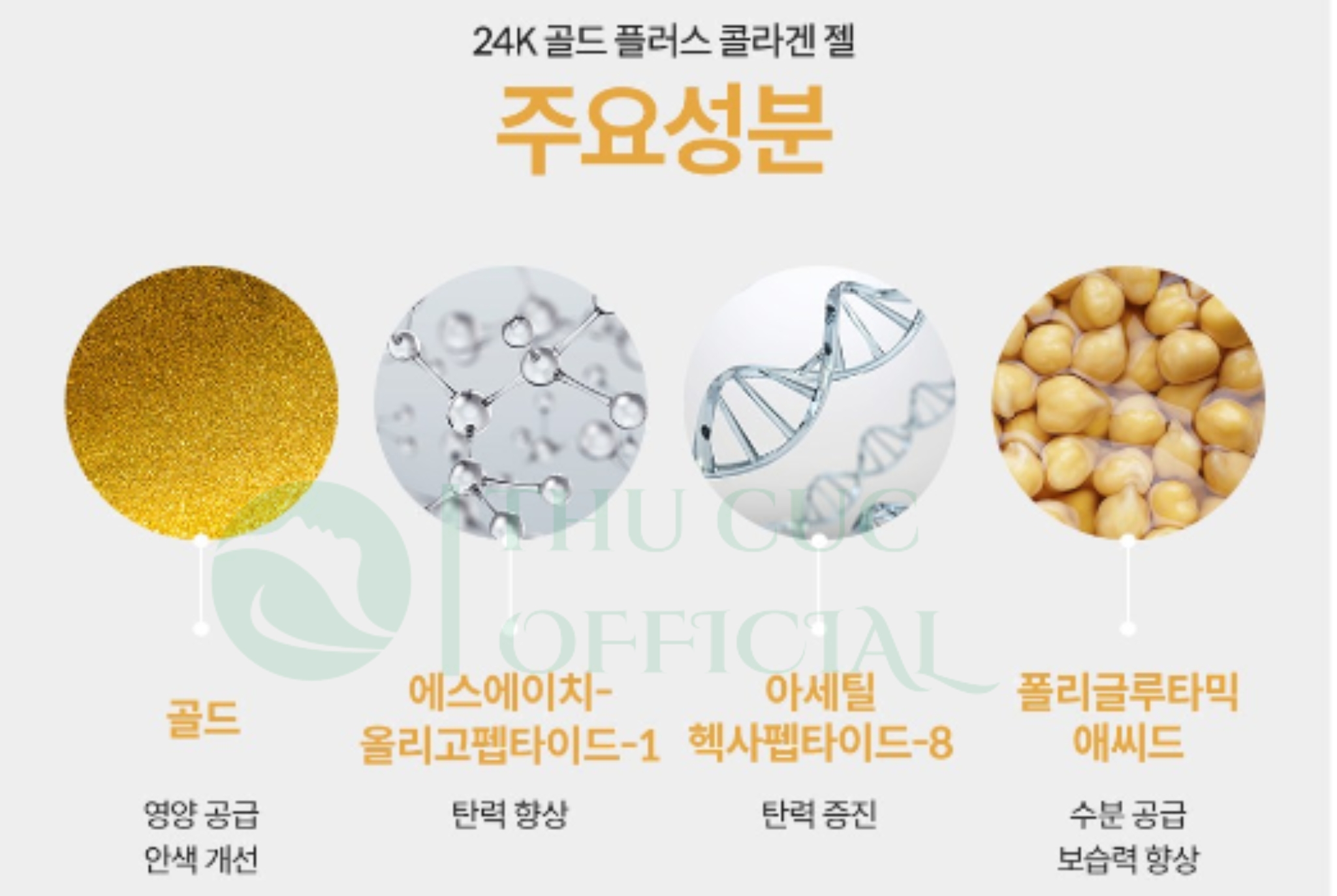 Thành phần trong gel vàng Desembre 24K