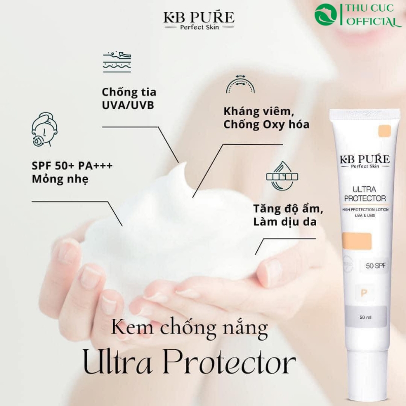 Thành phần trong kem chống nắng KB Pure