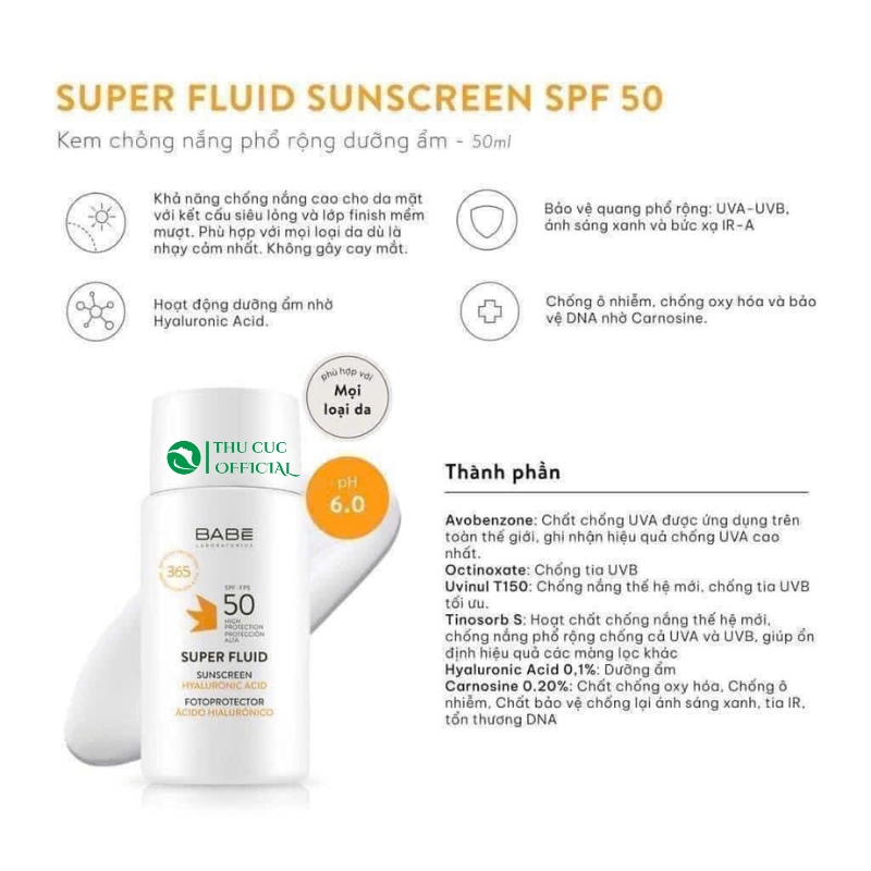 Thông tin về Babe Super Fluid Depigment 