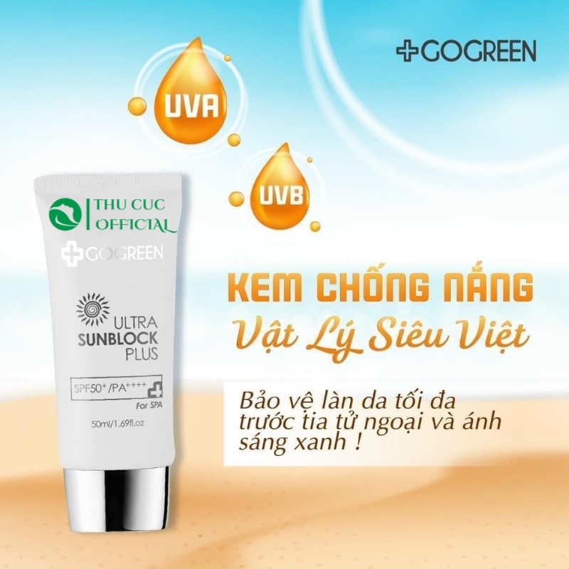 Kem chống nắng Gogreen SPF 50 PA+++