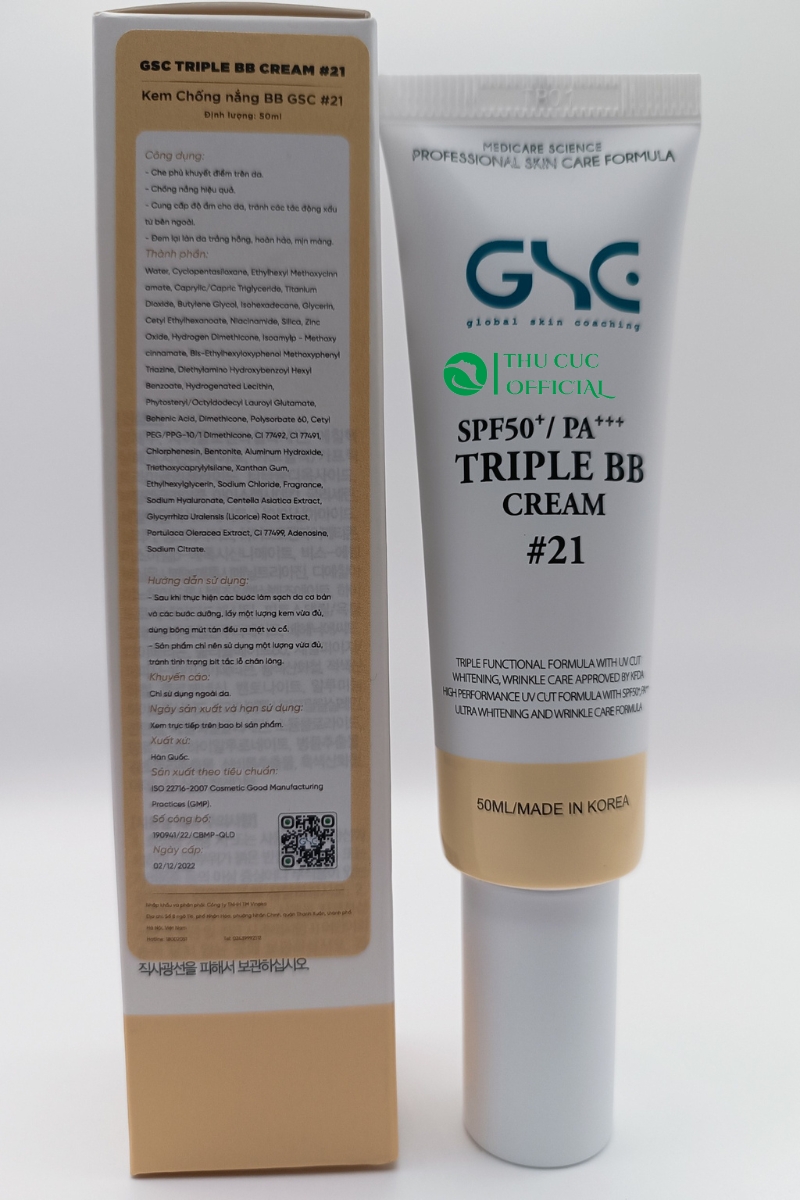 Thành phần chính trong BB Hey GSC Triple Cream