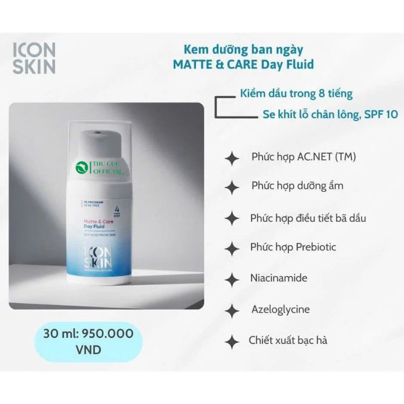 Thành phần trong kem dưỡng ngày Icon Skin