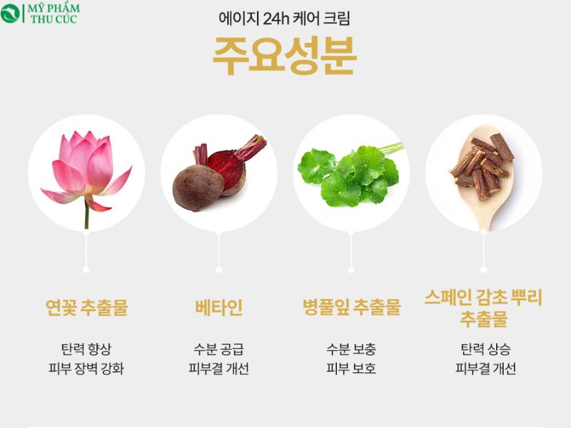 Thành phần chính trong kem dưỡng Desembre Aging