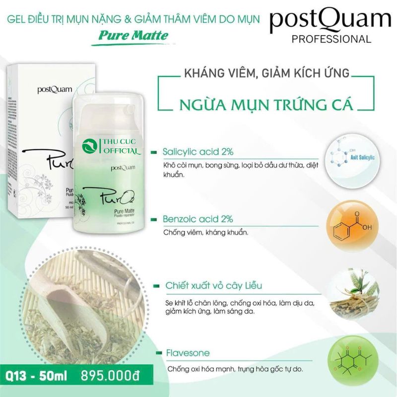 Thành phần trong PostQuam Pure Matte (Q13) 