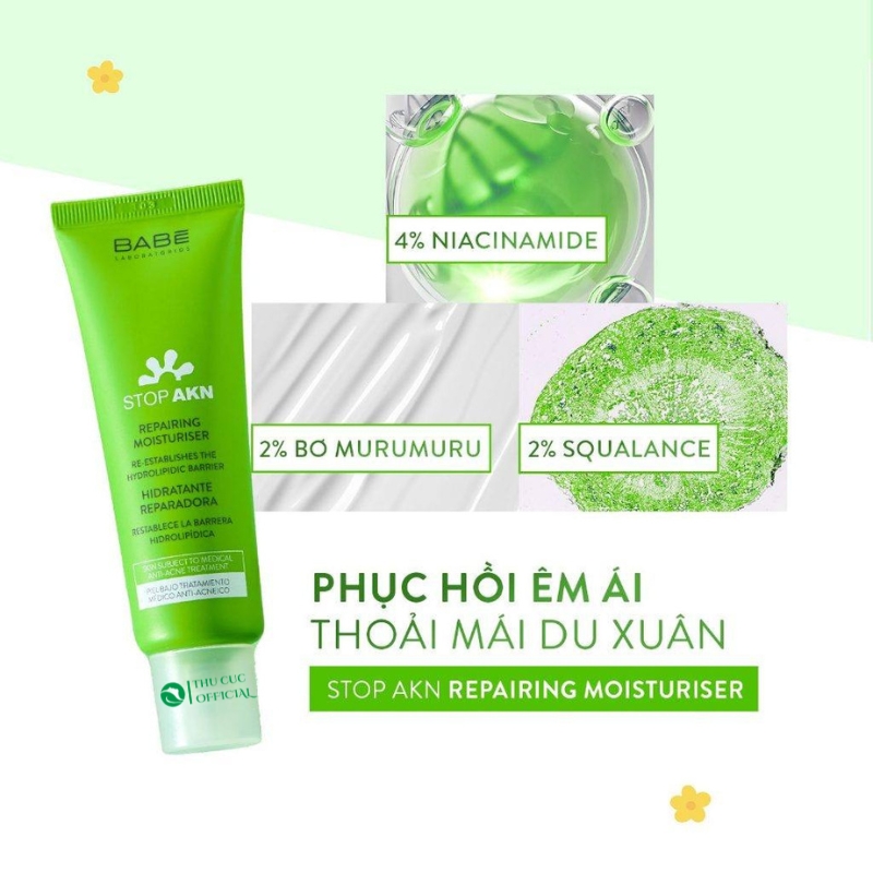 Thành phần trong Babe Stop AKN Repairing Moisturiser 