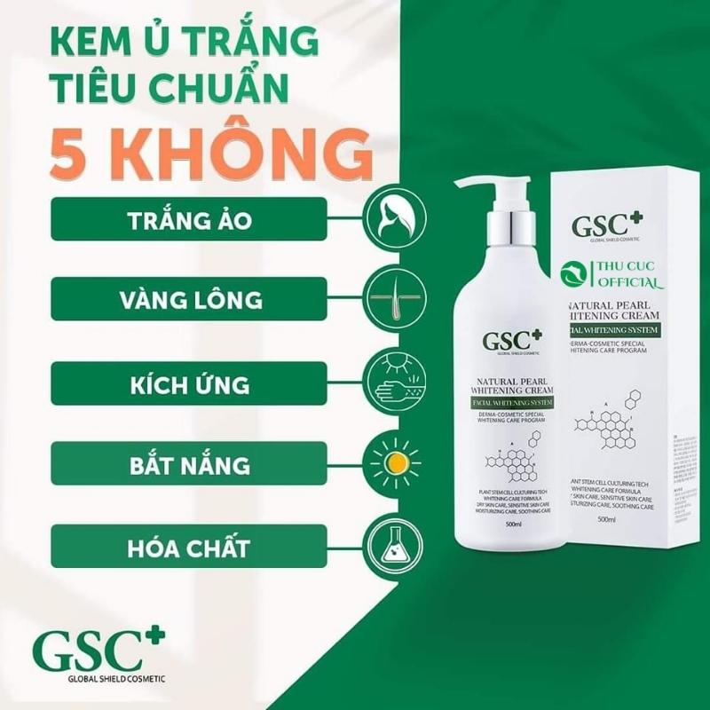 Kem ủ trắng da mặt GSC+ an toàn