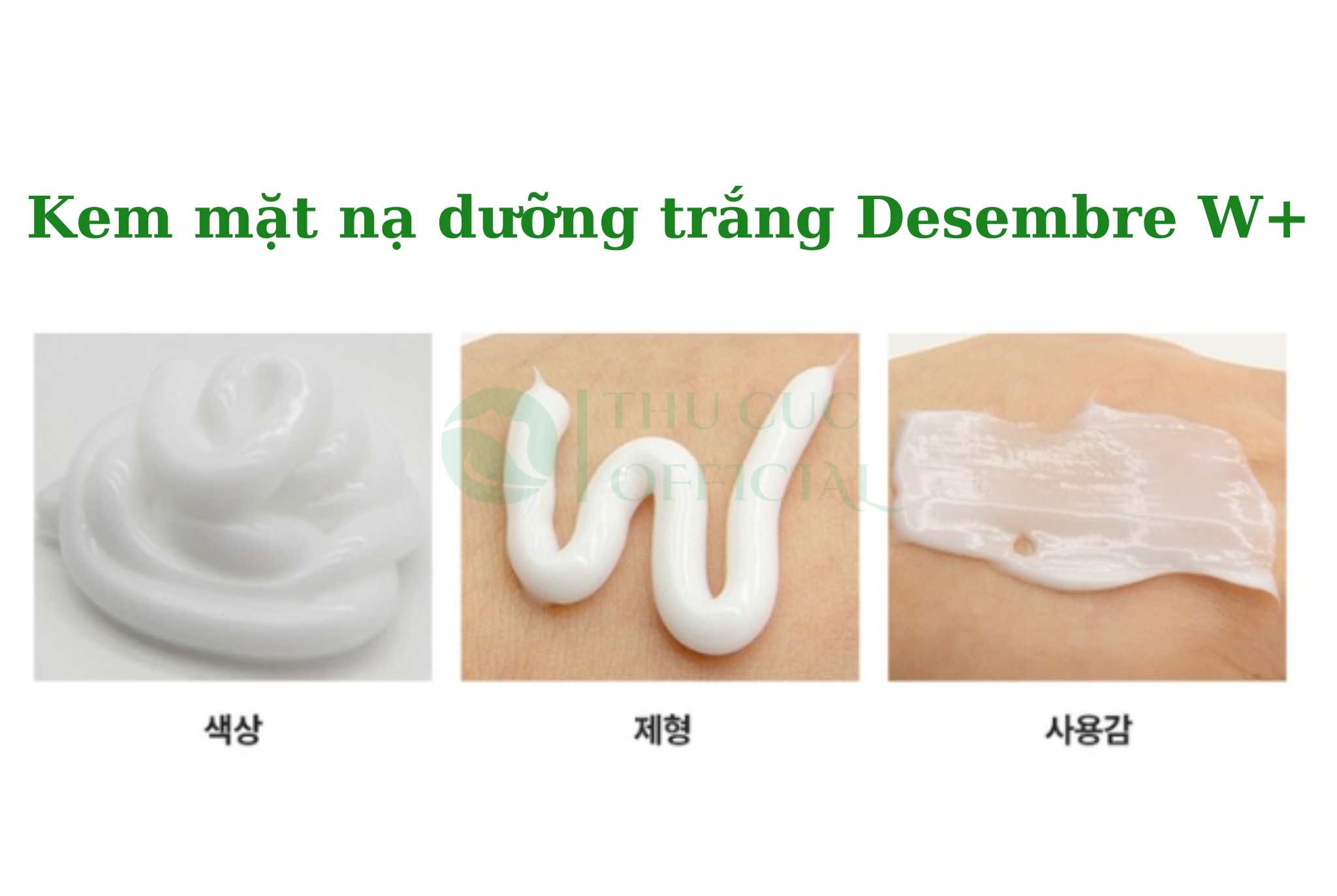 Hướng dẫn dùng mặt nạ kem trắng da Desembre