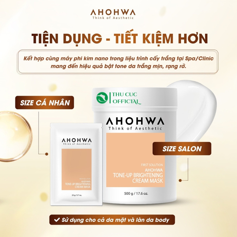 Ưu điểm mặt nạ kem dưỡng trắng da Ahohwa