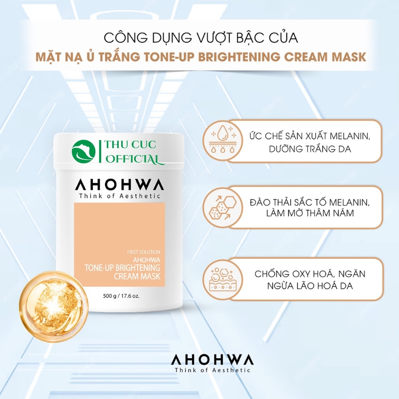 Công dụng của mặt nạ kem ủ trắng Ahohwa