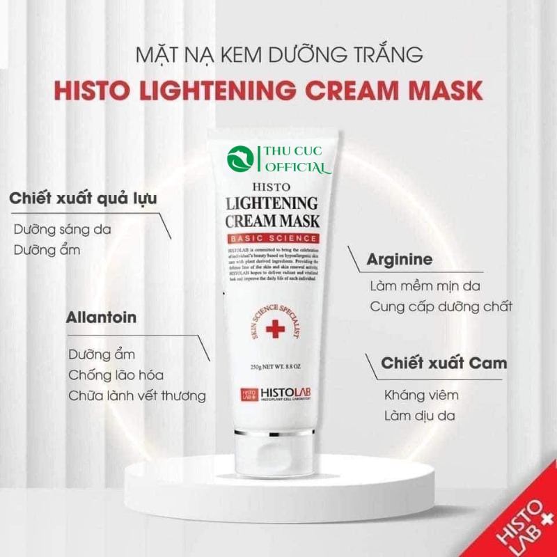 Mặt nạ kem Histolab ủ trắng da