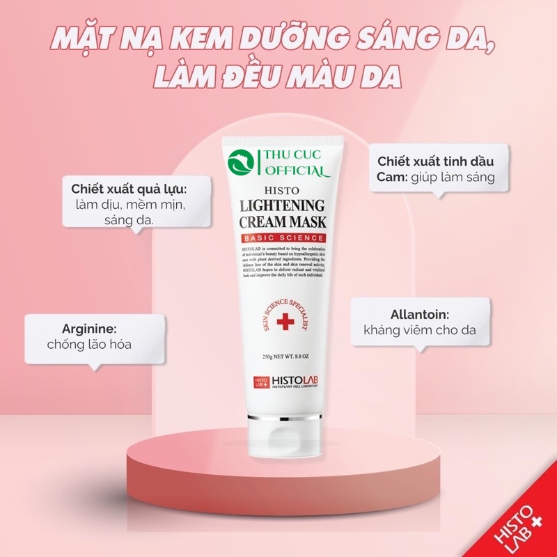 Thành phần mặt nạ kem dưỡng trắng Hitsolab