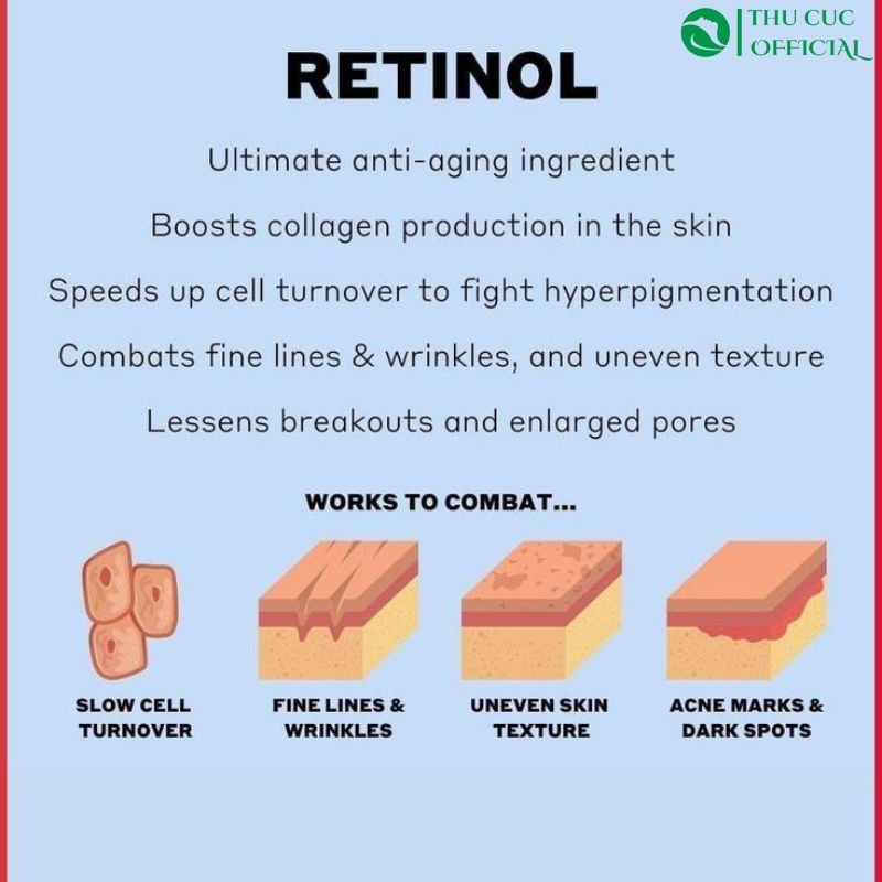 Retinol căng bóng da