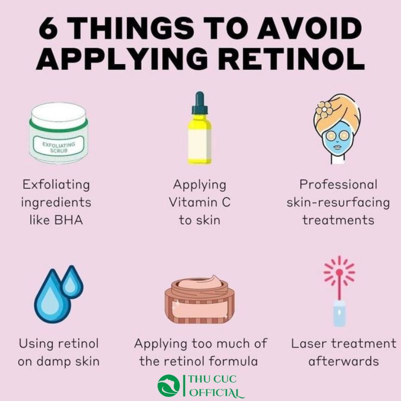 Dùng retinol cần tránh gì