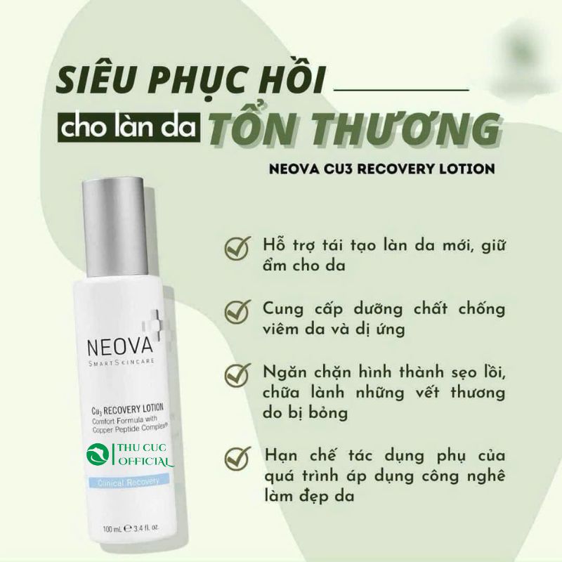 Ưu điểm của Neova Cu3 Recovery Lotion 