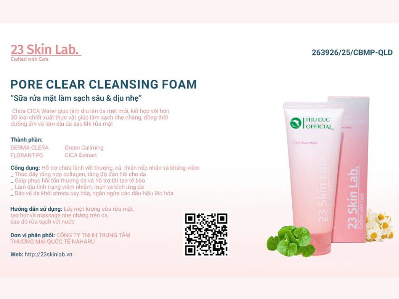 23 Skinlab Pore Clear Cleansing Foam