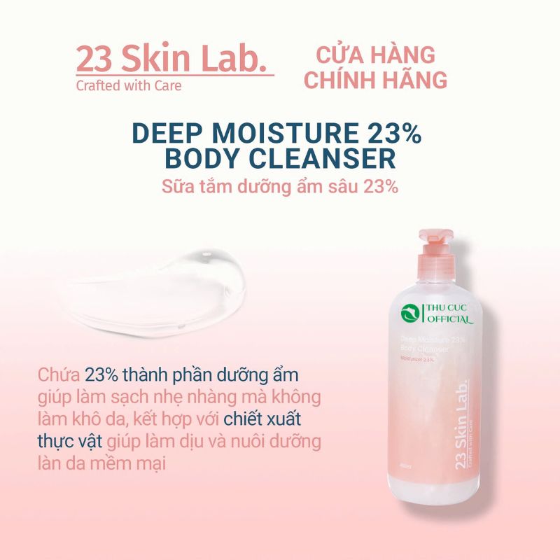 Ưu điểm của 23 SkinLab Deep Moisture 23% Body Cleanser