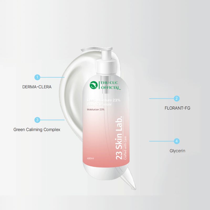 Thành phần trong sữa tắm 23 Skinlab