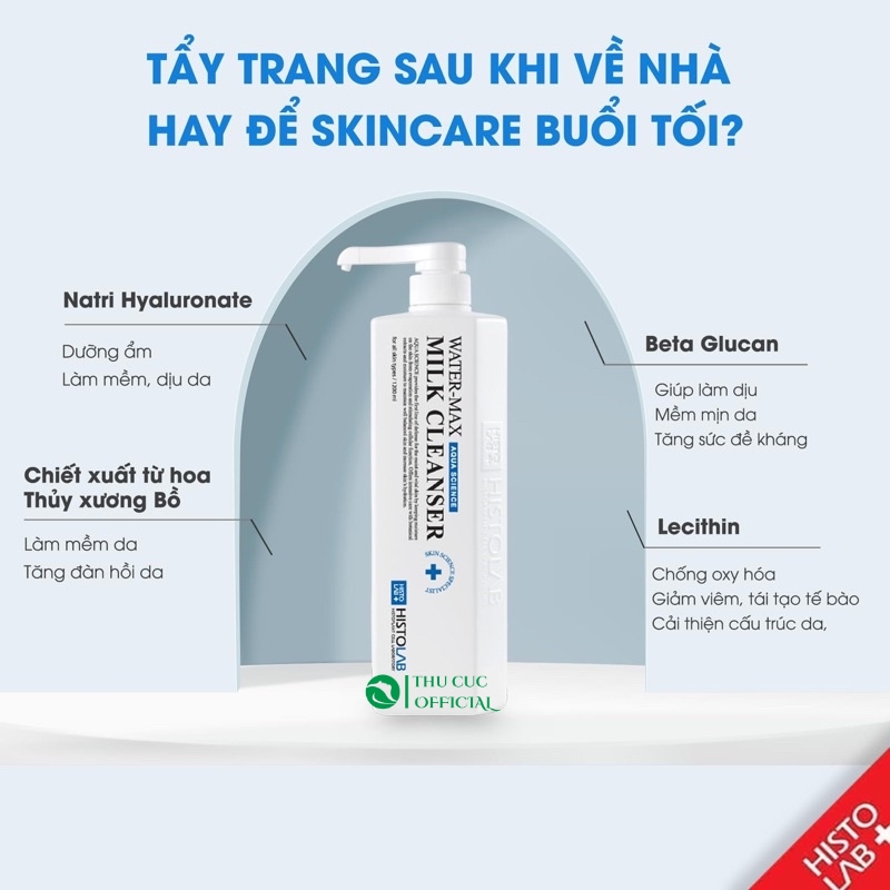 Sữa Tẩy trang Histolab Water Max Milk Cleanser
