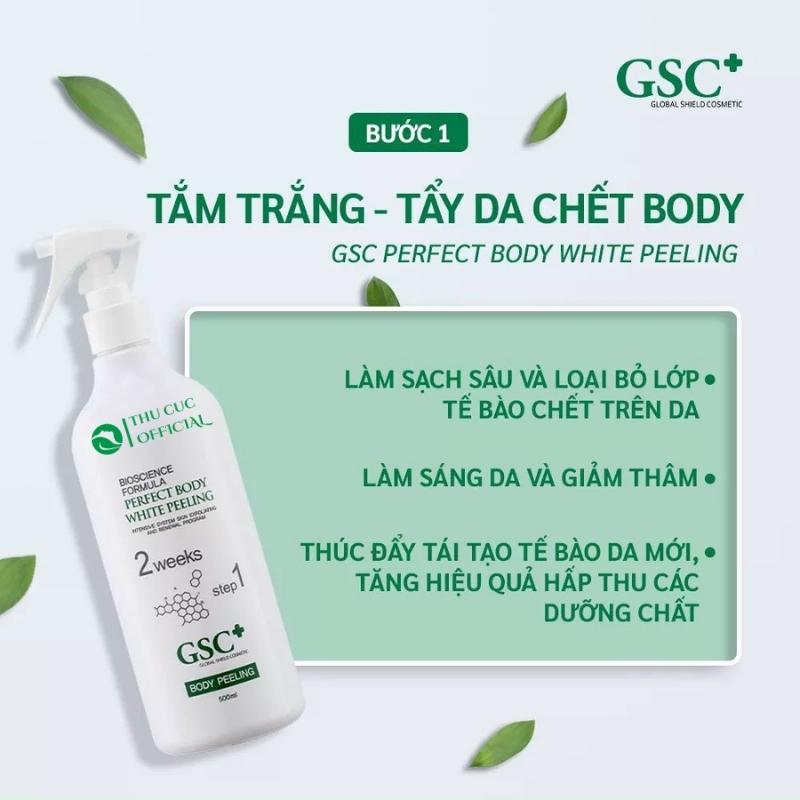 Xịt tắm trắng tẩy da chết Body GSC+