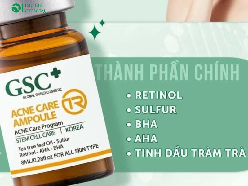 Thành phần trong GSC Acne Care Ampoule TR