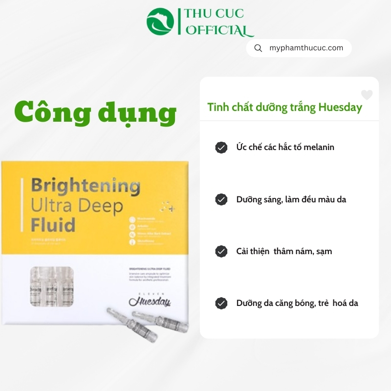 Công dụng của tinh chất dưỡng trắng da Huesday