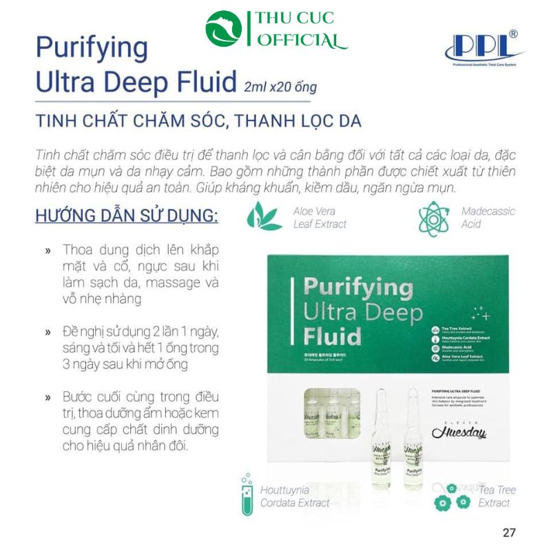 Tinh chất Huesday Eleven Purifying Ultra Deep Fluid 