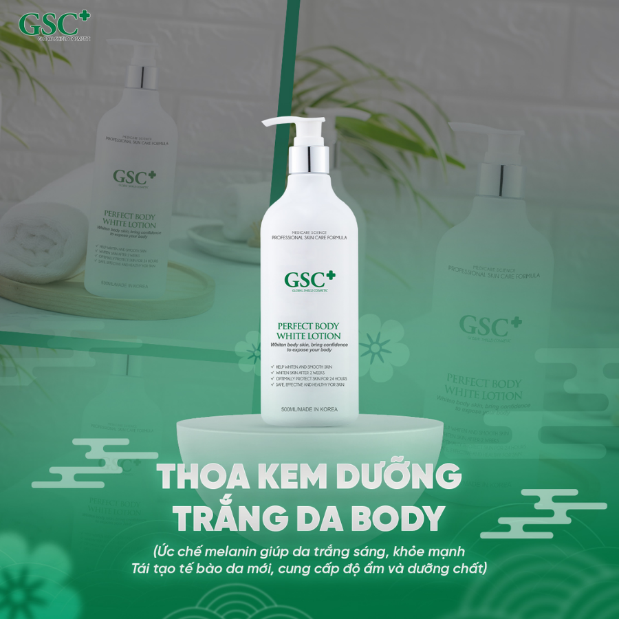 Kem Dưỡng Trắng Toàn Thân GSC an toàn cho mọi loại da dưỡng trắng hồng