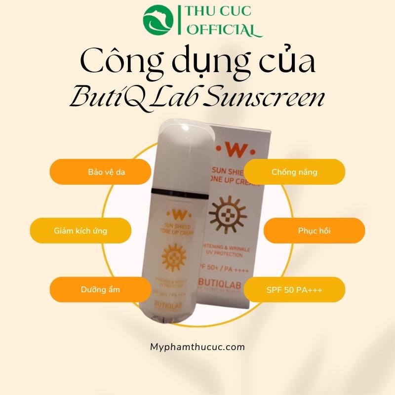 Công dụng của Kem chống nắng ButiQ Lab