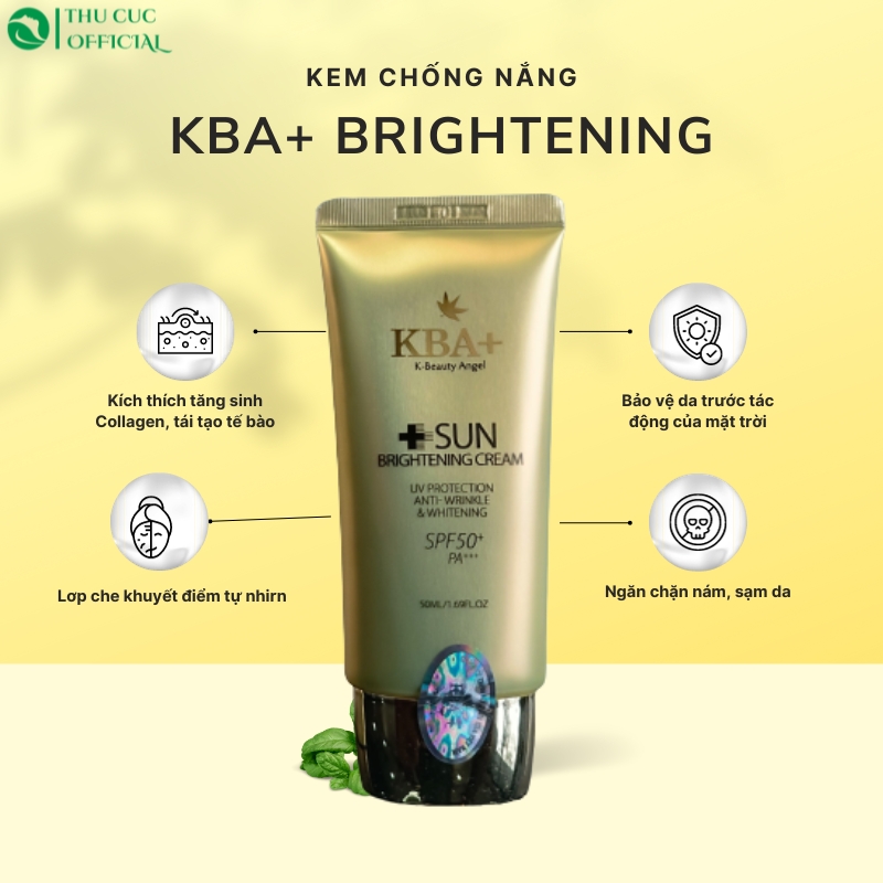 Công dụng của kem chống nắng KBA+