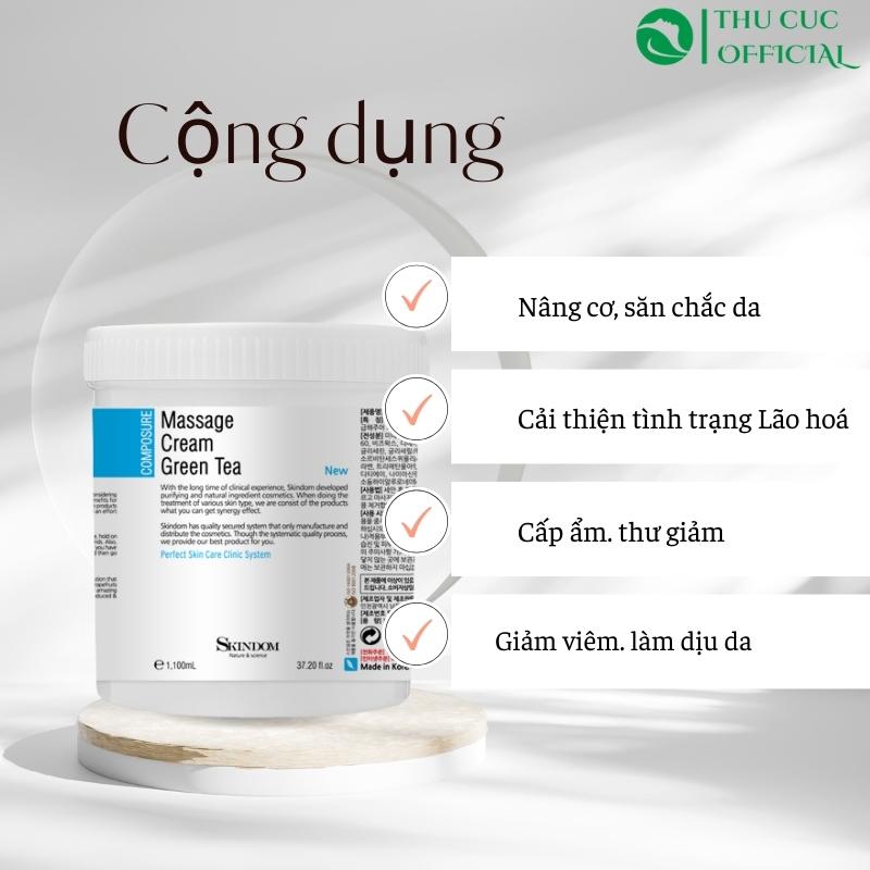 Công dụng của Skindom Green Tea massage Cream