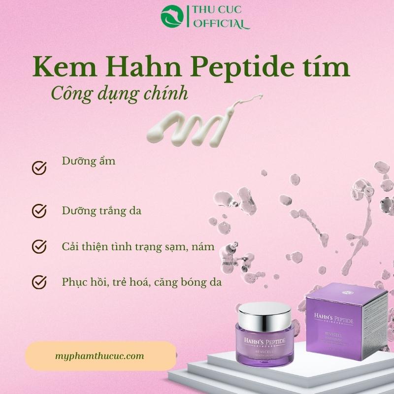 Công dụng chính của kem dưỡng da Hahn's Peptide tím