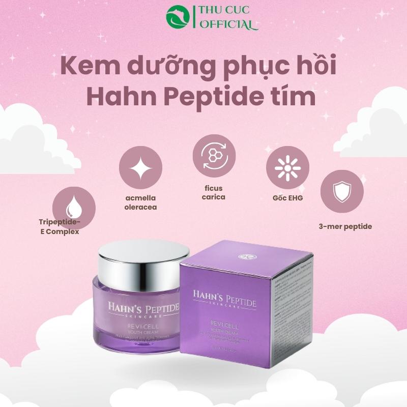 Thành phần chính trong kem dưỡng Hahn's Peptide tím