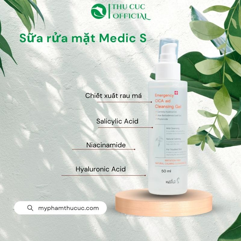 Gel rửa mặt Medic S da dầu