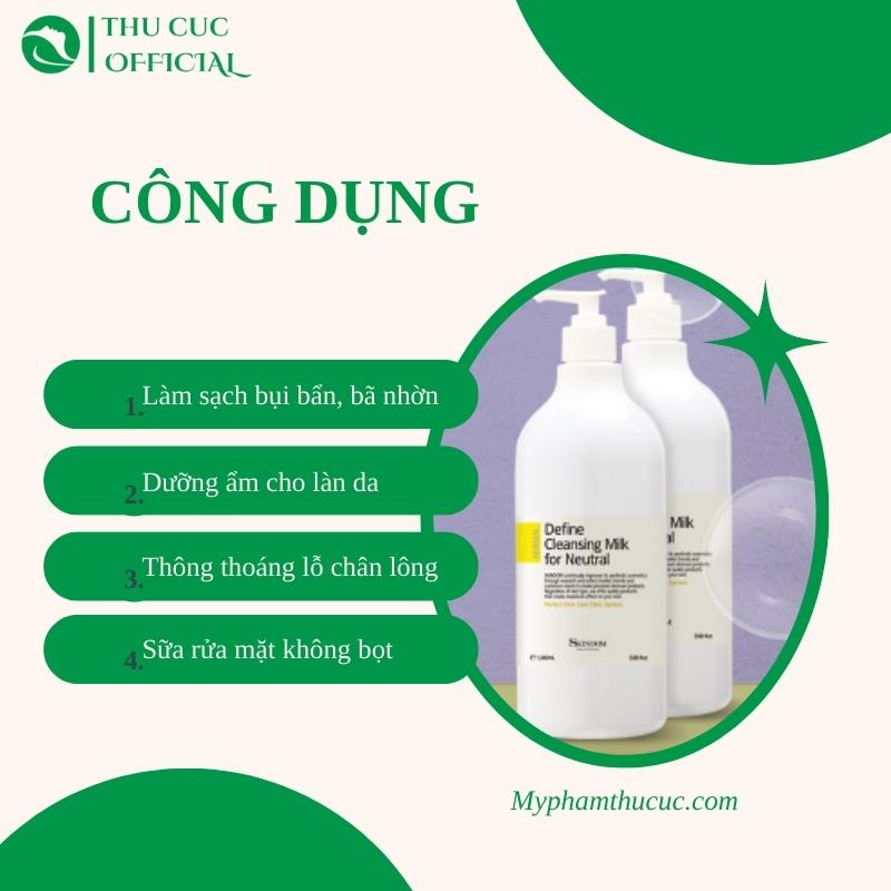 Công dụng của Sữa rửa mặt Skindom 