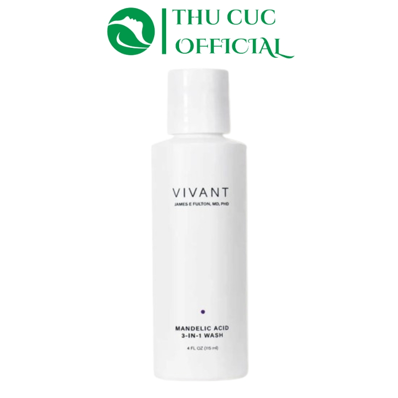 Sữa rửa mặt Vivant Mandelic Acid 3-in-1 Wash 115ml - sạch sâu, dịu nhẹ