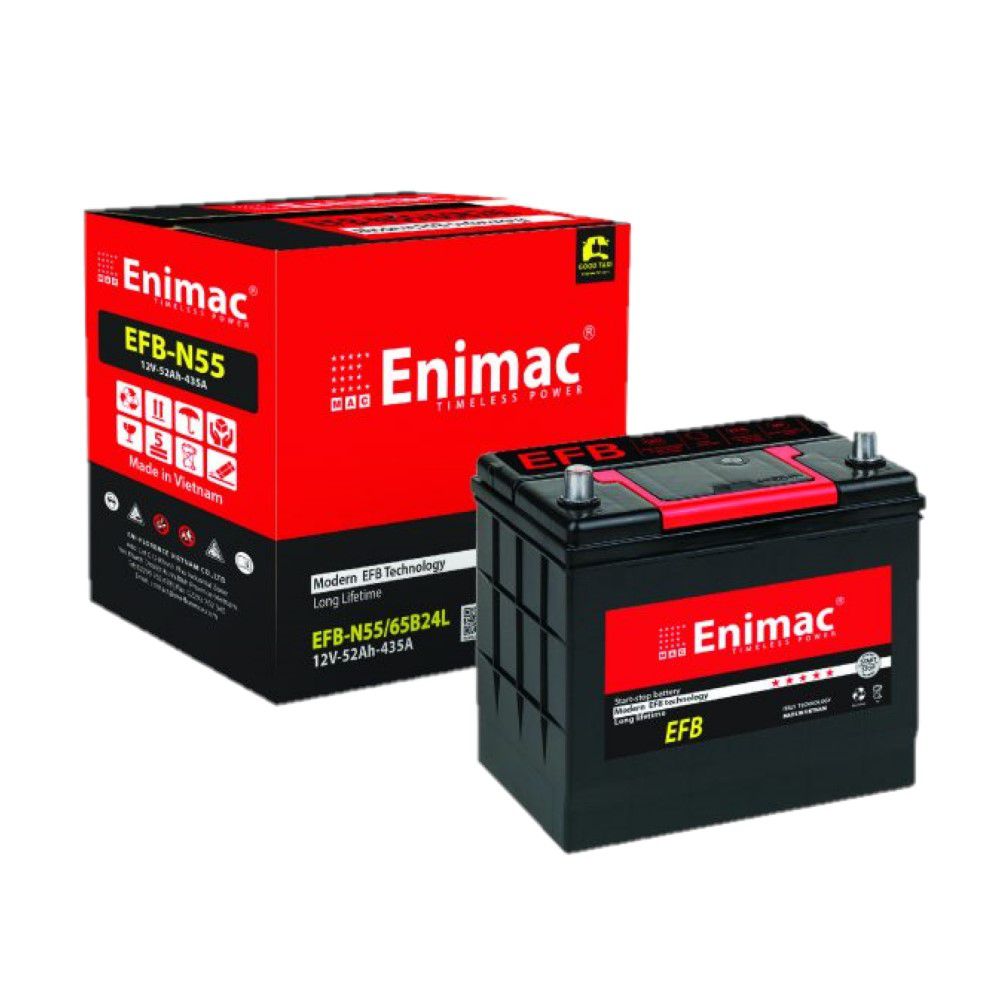 Ắc quy Enimac N55/65B24L 12V 52AH